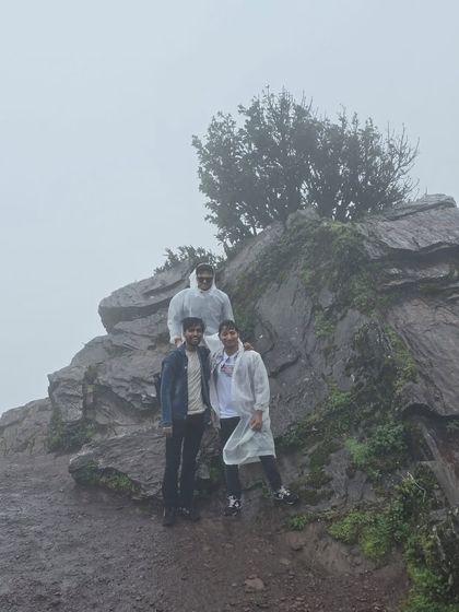 Braving the mist and rain on a Chikmagalur trek. We provide the raincoats, you bring the vibe.