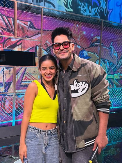 A photo with one of the amazing hosts of the show. Their energy always kept our spirits high.