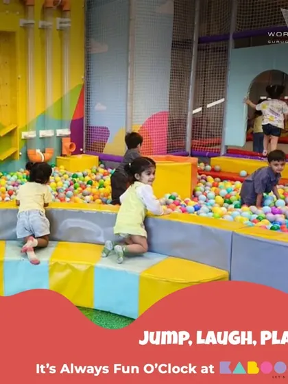 Our play area at Worldmark Gurgaon, where the fun starts with a jump into the ball pit.