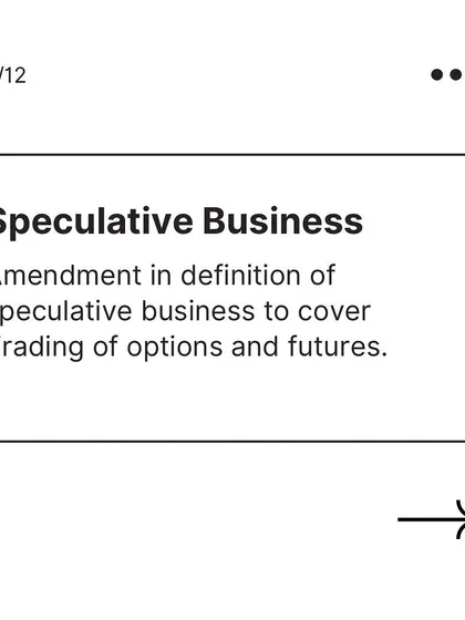 Our analysis extends to the tax treatment of financial instruments, including the definition of speculative business to cover trading of options and futures.