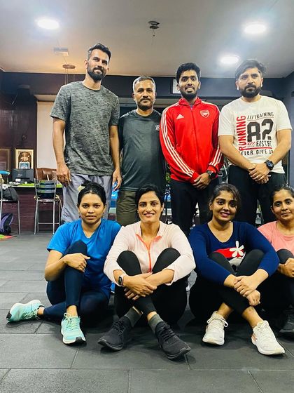 A happy, sweaty group after a solid workout. This is our happy place.