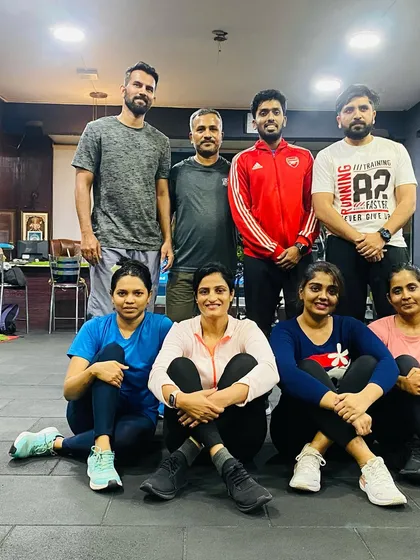 A happy, sweaty group after a solid workout. This is our happy place.