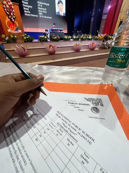 A judge's perspective, scoring a keyboard performance at Music Mania. We take our role in encouraging the next generation of musicians very seriously.