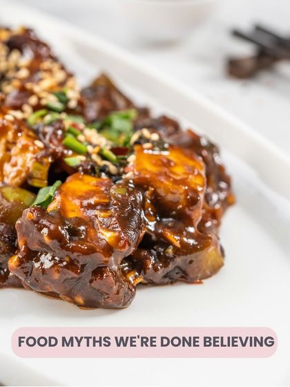 Here are some food myths I'm done believing. My Kung Pao potatoes are indulgent yet made with wholesome ingredients.