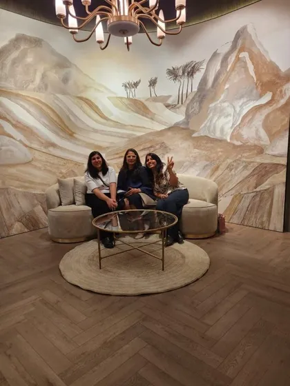 A throwback to a moment of rest and team camaraderie at India Design 2023. Events like these are an important part of our process, allowing us to stay inspired, connected, and ready for the next creative challenge.