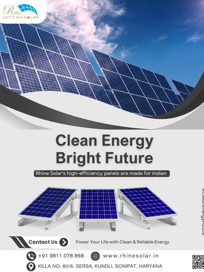 A bright future powered by clean energy. This expansive solar installation showcases my high-efficiency panels, made for Indian weather and built to last for decades, ensuring a reliable and clean energy source.