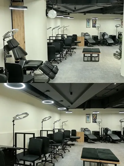 We focus on the details so you can focus on your art. Each workstation is set up with an adjustable tattoo chair and dedicated ring lighting, providing the professional tools you need to learn and master tattooing techniques.
