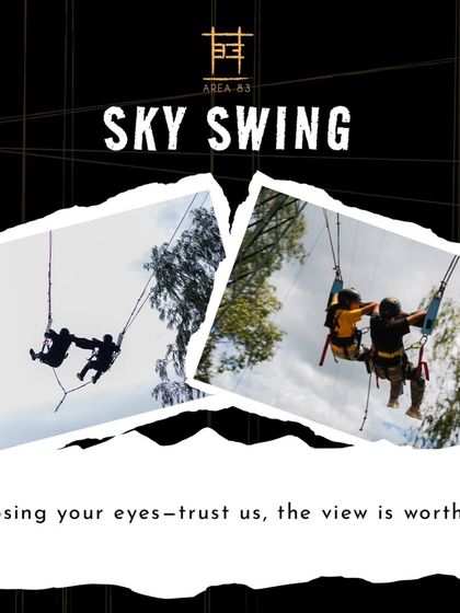 A common mistake on the Sky Swing is closing your eyes. Trust me, the view from the top is worth it.