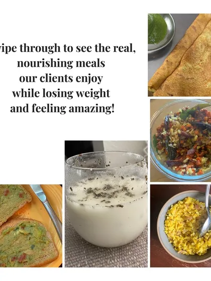 A glimpse into the real, nourishing meals my clients enjoy, from dosa and poha to avocado toast and buttermilk.