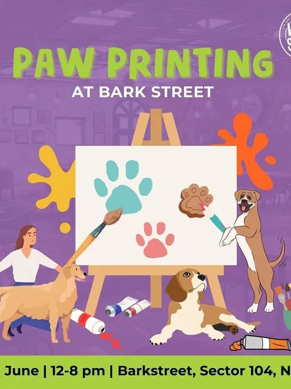 Paw Printing at Bark Street! An event to capture your furry friend's paw print forever.