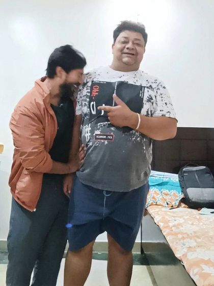 Sharing a light moment with a client. The fitness journey should also be enjoyable and filled with good vibes.