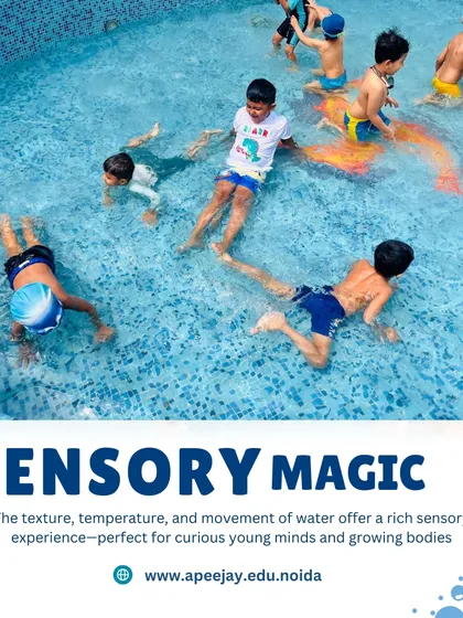 The texture, temperature, and movement of water offer a rich sensory experience for our young learners. This sensory magic is perfect for curious young minds and growing bodies.