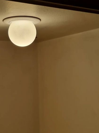 The Pint-Dot is a simple, elegant ceiling light from our Pint series. It provides a soft, diffused globe of light, perfect for adding a subtle decorative touch to hallways or small rooms.