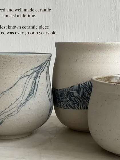 A well-made and properly fired ceramic piece can last a lifetime. It's amazing to think that the oldest known ceramic piece is over 30,000 years old.
