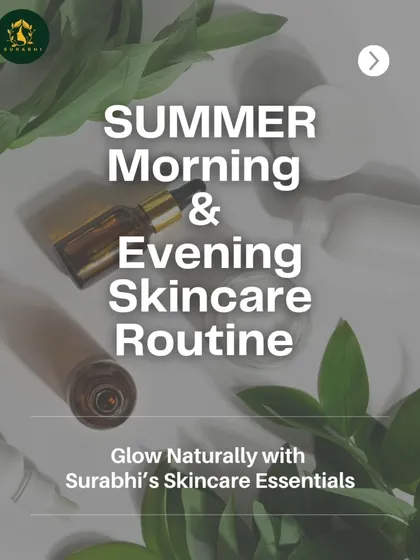 Here is our recommended summer morning and evening skincare routine. Glow naturally with our essentials, designed to protect you during the day and repair your skin at night.