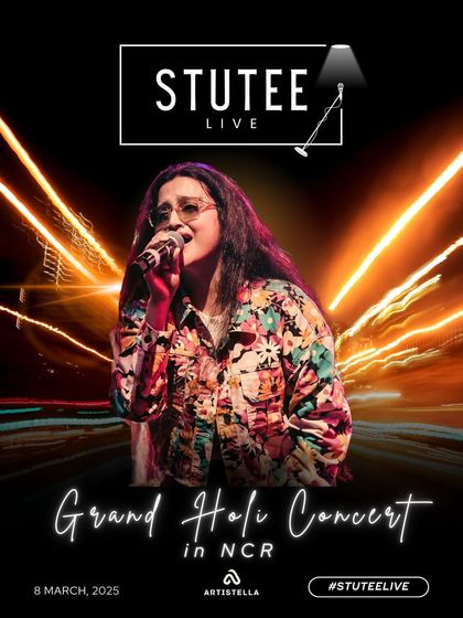 This poster announced my Grand Holi Concert in NCR. I love performing for festive occasions, bringing vibrant music to match the colorful celebrations.