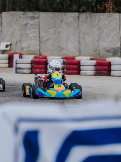 A Micro driver on track during the Meritus Cup.