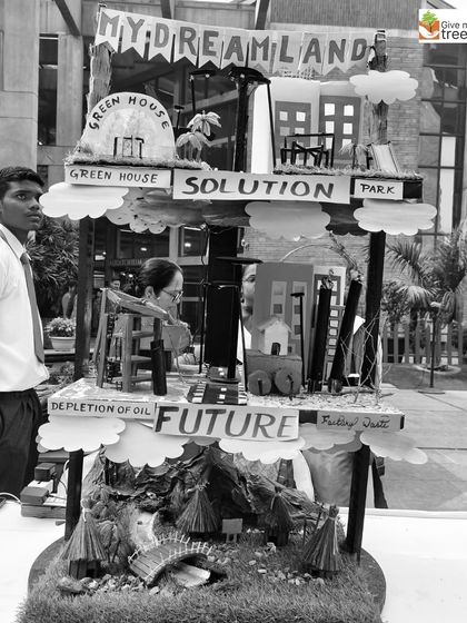 An ambitious and detailed model of a "Dream Land" with green solutions. This showcases the incredible creativity and vision of young environmentalists.