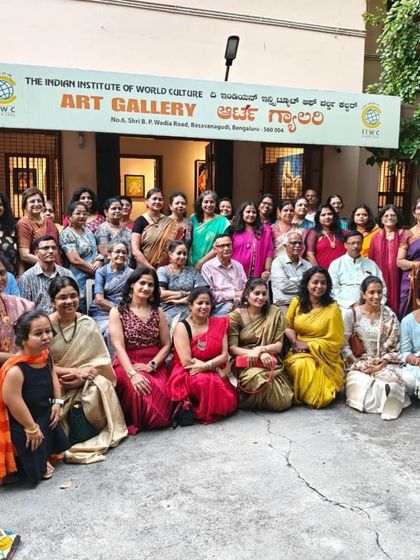 A wonderful group photo with all the participating artists outside the IIWC Art Gallery.