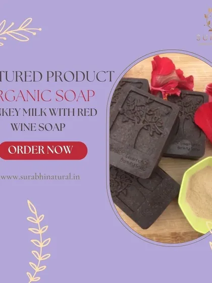 Our Donkey Milk with Red Wine soap is a unique, organic option. It combines powerful natural ingredients in a beautifully crafted bar.
