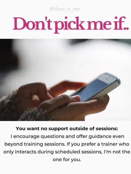 I'm very direct about my training style, so I want you to know if we're the right fit. I believe in empowering you, the owner, to build a strong relationship with your dog through positive reinforcement, not quick fixes or harsh methods.