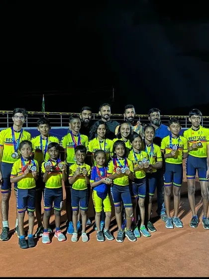 Our team celebrating after a successful district championship. It was a special day, marking my daughter's first gold medal win.