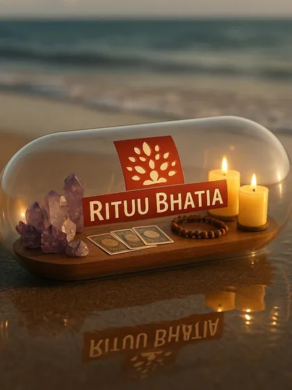 This is my energy capsule, a collection of the tools I use to help you find alignment, clarity, and calm. From the intuitive wisdom of tarot cards and the grounding energy of crystals to the purifying light of candles, each element is a key to unlocking your inner balance. I am here to help you discover the right ritual for your unique energy.