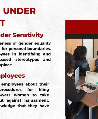 My training programs are designed to promote gender sensitivity and empower employees. This slide explains how these sessions help employees understand their rights, recognize biases, and feel confident in speaking out against harassment.