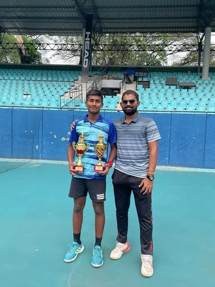 The goal is always to dominate. My student Ishaan Yadlapalli did just that, securing the double crown with both singles and doubles titles at the U14 Asian Tennis Championship. This is the result of relentless training on an international stage.