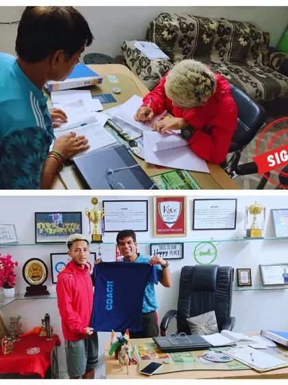 We are excited to welcome Coach Haokip to the Kick FC family. Here he is signing his contract and officially joining our team.
