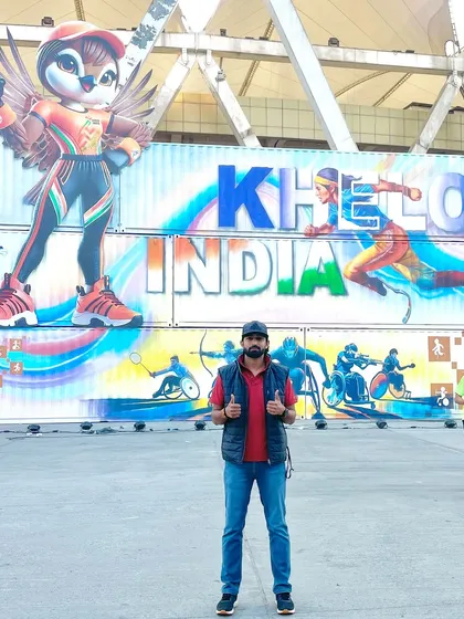 At the Khelo India Para Games 2025. I am a huge supporter of the Khelo India initiative and work to promote sports at every level, including for para-athletes.