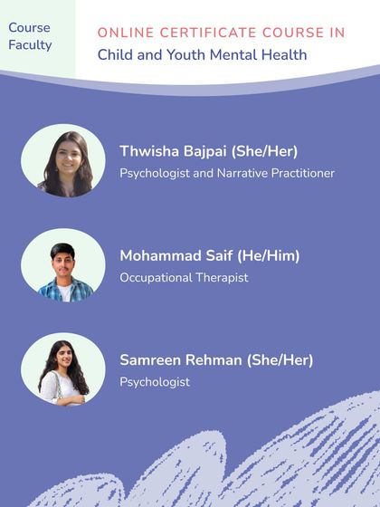 Our CYMH faculty includes psychologists, narrative practitioners, and occupational therapists. This image introduces more of the professionals who make our course a rich learning experience.