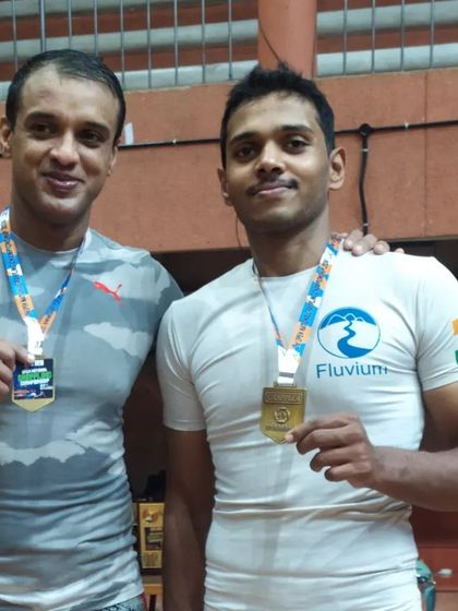 With my friends and fellow competitors on the podium at the Kerala Open. We push each other to be better. Congratulations to them on their wins as well.