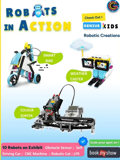 My "Robots in Action" exhibit showcases 10 different robotic creations, from a smart bike and a weather caster to a color sorter and a self-driving car. It's a great way to see what's possible.