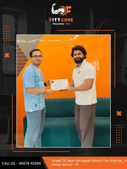 A proud moment between a client and his trainer. We celebrate every achievement, big or small, on the path to better health.