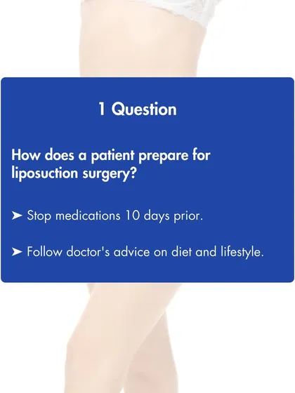 Preparing for liposuction surgery is simple but important. We advise stopping certain medications ten days prior and following specific diet and lifestyle guidance to ensure a safe procedure.