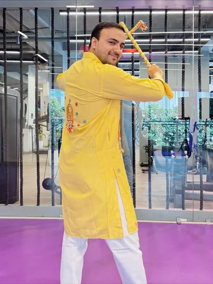 Another look from my Navratri diaries. I love incorporating traditional elements into my style to match the festive energy.