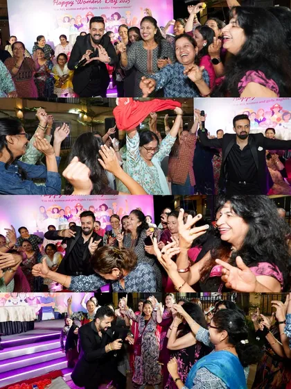 A collage showing the sheer joy and energy of the HPCL Women's Day event. It was a day of non-stop fun and celebration.