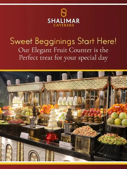 Sweet beginnings start here. Our elegant fruit counter, complete with chocolate fountains, is the perfect treat for your special day.