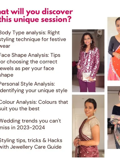 A detailed look at what you will discover in my unique styling session, including body type analysis, color analysis, and the latest wedding trends.