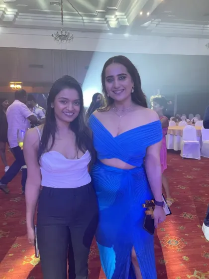 Styling Kusha Kapila was a special moment in my journey. Her trust and vibrant spirit made the experience truly unforgettable, and she looked absolutely radiant in this blue off-shoulder gown.