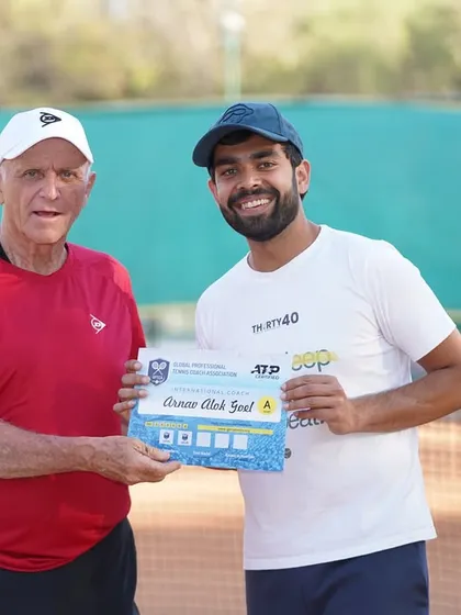 This was a proud moment. Becoming a GPTCA "A" level certified coach, the 2nd youngest in the world and only the 3rd Indian, is a testament to my commitment. From being an ATP ranked player to an ATP certified coach and speaker, I bring international-level expertise to every player I train.