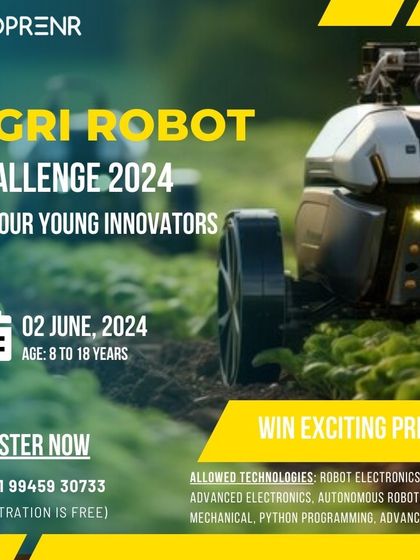 Announcing the Agri Robot Challenge 2024, an exclusive competition for our students. Enroll in our summer camp to become eligible and participate.