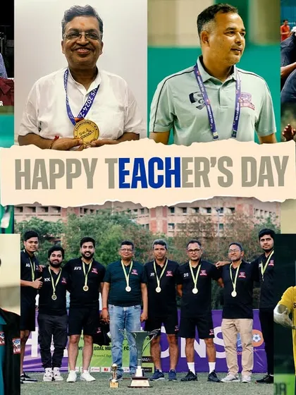 A collage celebrating our coaches on Teacher's Day. They are the mentors who shape our players' futures.