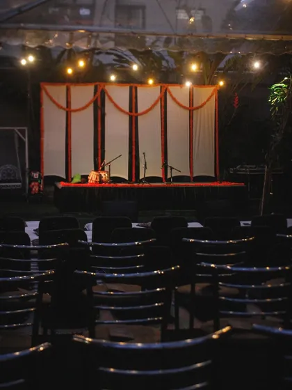The stage is empty, but full of anticipation. This was the setup for a ghazal night with Sanam Khan, a space designed for connection through music.