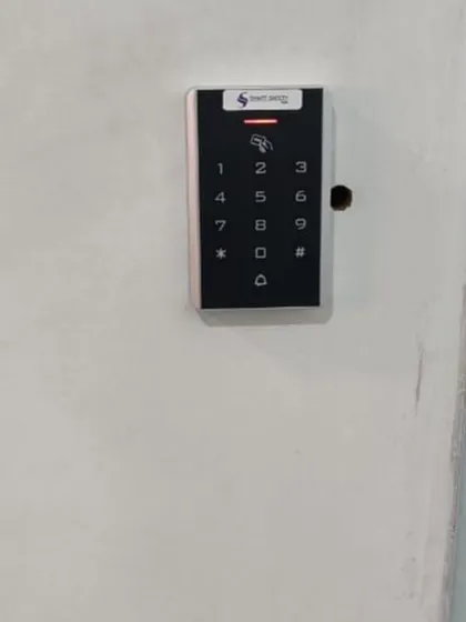 This is a low-budget RFID and keypad reader, perfect for small organizations needing a simple door access solution.