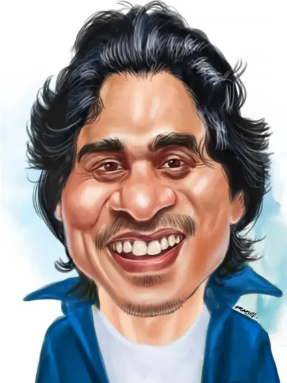 A birthday caricature for actor Alok Pandey, who played 'Chittu' in the "M.S. Dhoni" biopic.