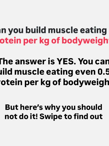 Can you build muscle eating only 1g of protein per kg of bodyweight? Yes, you can even build some on 0.5g. But here's why you shouldn't aim for the bare minimum if you want the best results from your training.