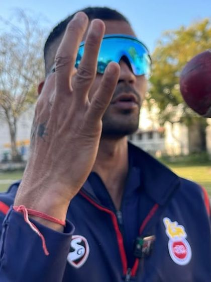 The seam is everything for a spinner. This is my focus before every delivery, ensuring the grip and seam position are perfect for the ball I want to bowl.