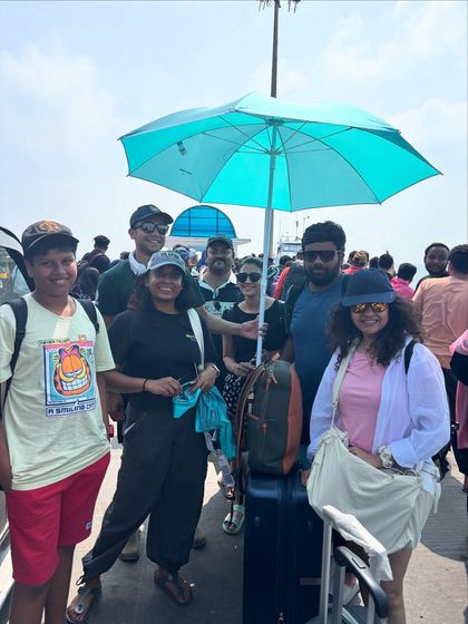 The start of another adventure. Our group arriving in Lakshadweep, ready for a week of incredible diving.